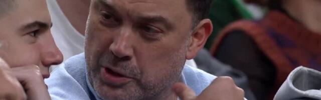 Bivši trener Partizana došao da gleda crno-bele u Kaunasu: Kamere ga snimile u prvom redu