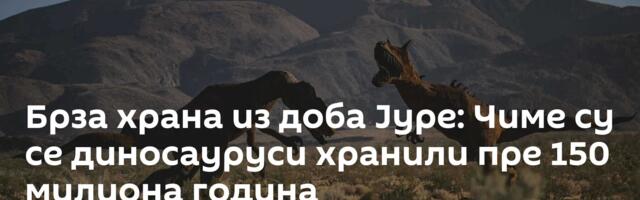 Брза храна из доба Јуре: Чиме су се диносауруси хранили пре 150 милиона година