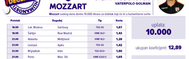 Humanitarni tiket u podne: Decembar - mesec zagarantovanih pobeda pokreće Stefan Todorovski tipovanjem za lečenje Minje Matić