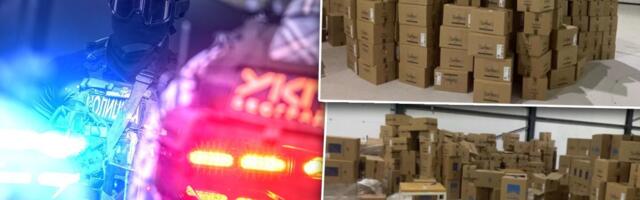 Spektakulatrna akcija srpske policije: Razbijena krimi grupa, zaplenjena roba vredna dva miliona evra (FOTO)