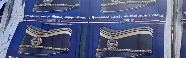 Plakati SRS-a u Novom Sadu podržavaju Ratka Mladića