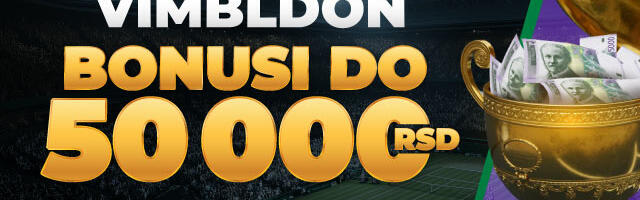 Kladi se na Vimbldon i osvoji 50.000 DINARA BONUSA!