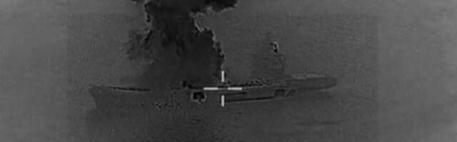 Тренутак када је уништен ирански носач дронова