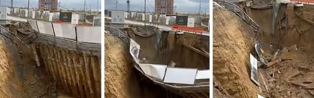 Drama in Pristina: Road collapsed, disappears into huge hole! Passer-by captures terrifying moment on video