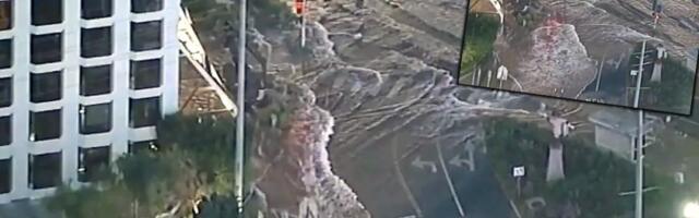 Iznenadna katastrofa zarobila grad: Ulice se pretvorile u divlje reke, ljudi upali u zamku pod zemljom (VIDEO)