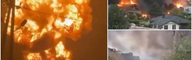 ŽESTOK NOĆNI NAPAD KOD MOSKVE! Rusi se probudili u košmaru: Oboren 81 dron, ima mrtvih i ranjenih, gore PRIVATNE KUĆE, zapaljen depo nafte u Stavropolju (VIDEO)