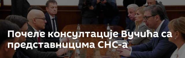 Почеле консултације Вучића са представницима СНС-а