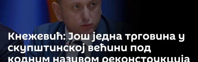 Кнежевић: Још једна трговина у скупштинској већини под кодним називом реконструкција