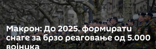Макрон: До 2025. формирати снаге за брзо реаговање од 5.000 војника