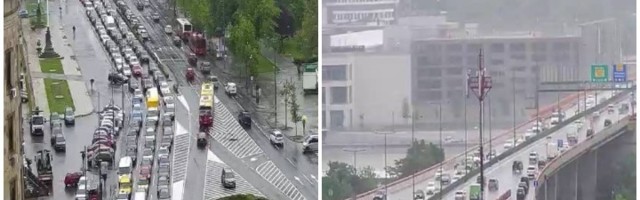 KOLAPS Kiša i špic paralisali saobraćaj (FOTO)