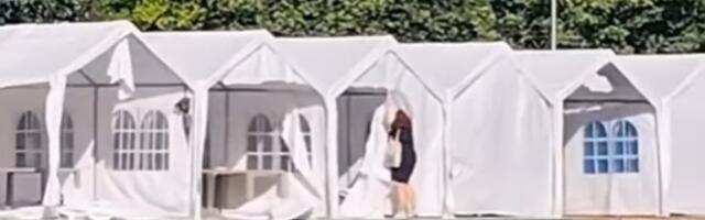 Žena ušla u Ćacilend i ISEKLA ŠATORE (VIDEO)