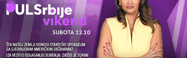 Šta našoj zemlji donosi strateški sporazum sa SAD? - današnji Puls Srbije vikend, od 12.10