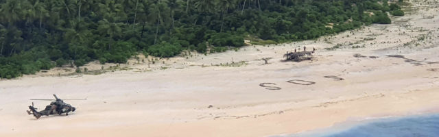 SOS poruka na plaži spasila izgubljene mornare u Mikroneziji