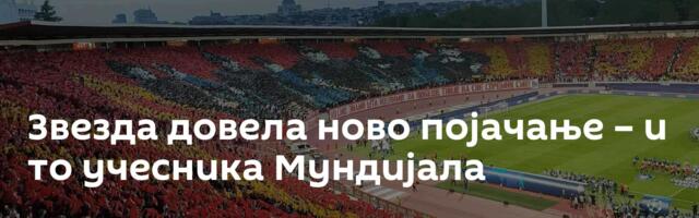 Звезда довела ново појачање – и то учесника Мундијала