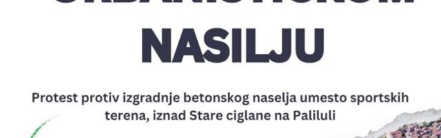 Protest “Stop urbanističkom nasilju” u Nišu 21. februara ispred Skupštine grada