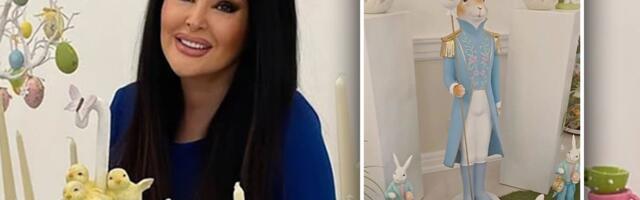 Praznična atmosfera u domu Dragane Mirković: Zec visok jedan metar, ovakvu dekoraciju za Uskrs niste videli