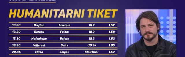 Humanitarni tiket u podne: Igor Benčina tipuje za Humanitarnu organizaciju “Prijatelji u nevolji”