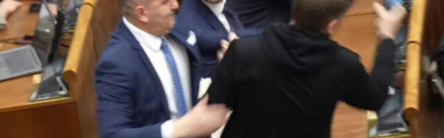 TUČA U PARLAMENTU, HVATALI SE ZA VRATOVE Slovački poslanici se gađali flašama, jedan od njih vrištao dok su ga gušili