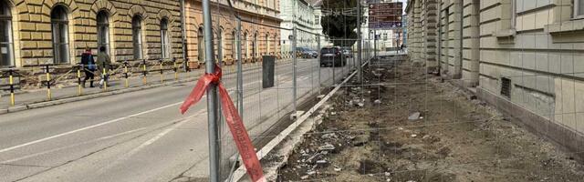 FOTO: Od Prestonice kulture Srbije za sada samo raskopani trotoar kod Narodnog muzeja