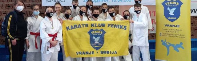 Vranjskom Feniksu devetnaest medalja na Prvenstvu uže Srbije