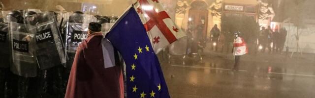 (FOTO/VIDEO) Opet?! Demonstranti ne daju mira ovoj zemlji: Okupila se šaka jada sa zastavama Evropske unije i Ukrajine - Iste platiše i ovaj put?