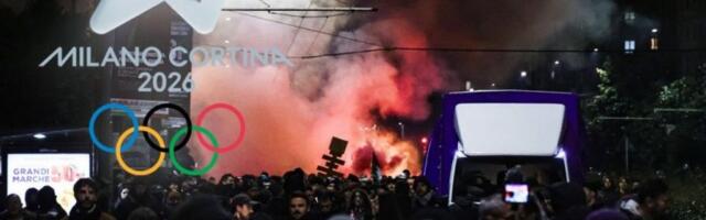 BAKLJE NA POLICIJU, LETELI SUZAVCI I VODENI TOPOVI! Haos u Milanu - dok jedni slave sport, 10.000 Italijana bojkotuje Olimpijadu!