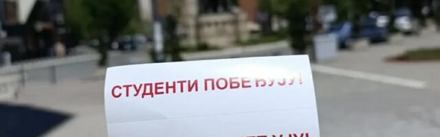 Nalepnice “Studenti pobeđuju” se lepe i na severu Kosova
