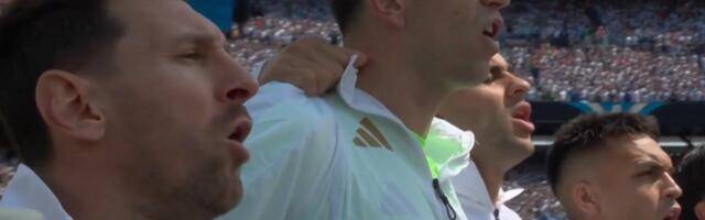 Da se naježiš! Ovako su Argentinci pevali himnu pred finale Mundijala /VIDEO/