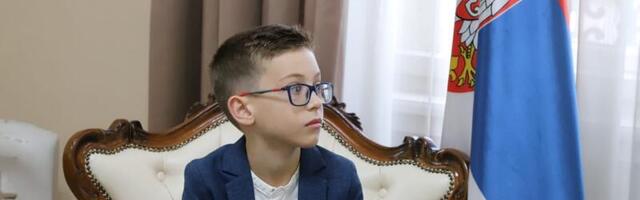 Prijem u Gradskoj kući za 9-godišnjeg Uroša Perunovića, prvaka Evrope u šahu