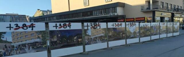 Novi Sad opet osvanuo išaran: Po centru ispisani grafiti precrtanog broja +384