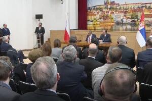 Вучић и Земан отворили обновљени Чешки дом у Београду