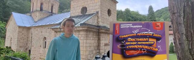Gimnazijalcu Danilu Stamenkoviću drugo mesto na Gradiškom proleću