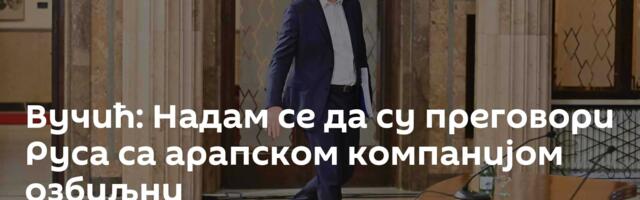 Вучић: Надам се да су преговори Руса са арапском компанијом озбиљни