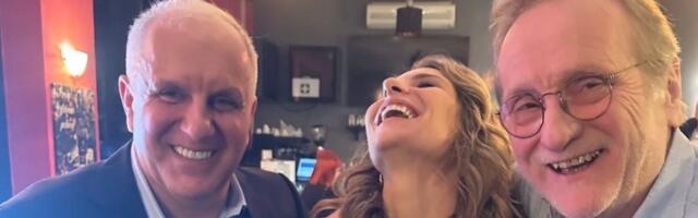 Hrvatska glumica "uhvatila" Željka Obradovića i Bogdana Diklića! Pozirala između njih, puca od sreće