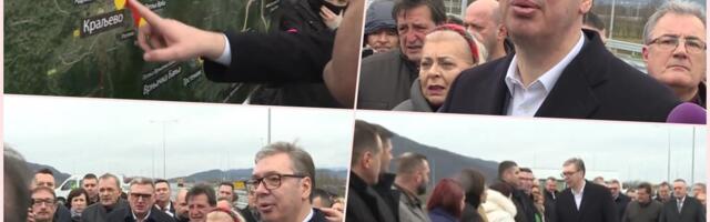UŽIVO VUČIĆ NA PETLJI MORAVSKOG KORIDORA: To izgleda neverovatno! Od juna od Beograda do Kraljeva za sati i po! Od Surdulice do Lučana dok si rekao keks (FOTO)