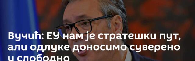 Вучић: ЕУ нам је стратешки пут, али одлуке доносимо суверено и слободно