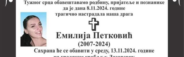 "EMA JE VOLELA ŽIVOT, NIJE NI SANJALA DA ĆE OVO NEPLANIRANO PUTOVANJE BITI I POSLEDNJE" Tinejdžerka iz Lazarevca se 7 dana borila za život nakon kobne nesreće