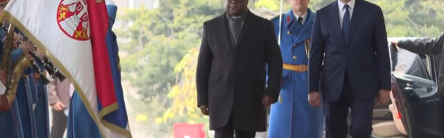 Svečano ispred “Palate Srbija”: Vučić dočekao predsednika Demokratske Republike Kongo (VIDEO)