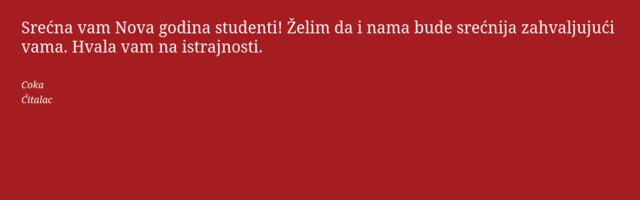 “Nema dočeka dok se pravda ne dočeka”- studentskom tišinom na mostu Niš ušao u 2025.