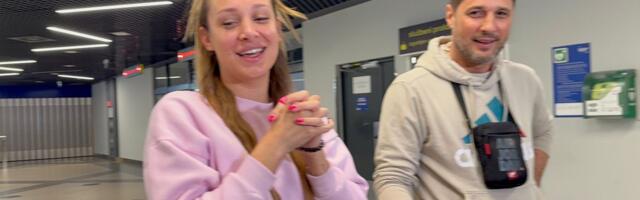 Luna i Marko sleteli u Beograd: Iscrpljeni, ona bez trunke šminke, Miljković se srušio usred aerodroma