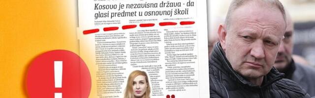 Sraman tekst u Đilasovom "Danasu": Kosovo je nezavisna država - da glasi predmet u osnovnoj školi