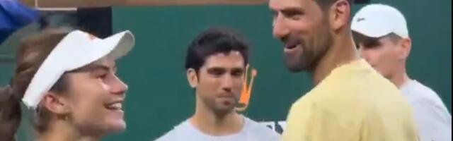 Osmeh na licu Ive Jović govori sve: Mlada teniserka uči od svog idola /VIDEO/