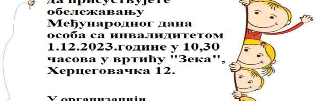 U vrtiću Zeka obeležavanje Međunarodnog dana osoba sa invaliditetom