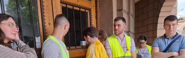 Sedmi dan blokade zgrade Rektorata u Nišu