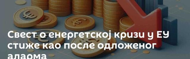 Свест о енергетској кризи у ЕУ стиже као после одложеног аларма
