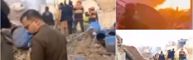 EKSPLODIRAO KOTAO U FARBICI LEPKA: Broje se mrtvi i povređeni, požar zahvatio i obližnje kuće, VLASNIK U BEKSTVU! (FOTO/VIDEO)