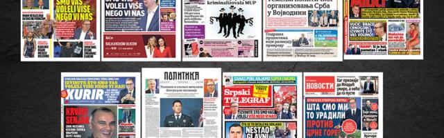 NASLOVNE STRANE SUTRAŠNJIH NOVINA: Prelistavanje štampe za subotu, 16. maj 2026. godine