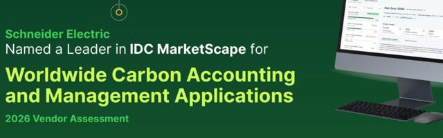 IDC MarketScape proglasio Schneider Electric liderom u globalnoj proceni dobavljača rešenja za praćenje i upravljanje emisijama ugljenika za 2026. godinu