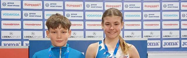 Blizanci Mia i Sergej Boroš osvojili vicešampionske titule na prvenstvu Srbije u atletici