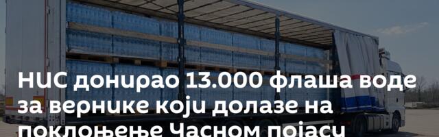 НИС донирао 13.000 флаша воде за вернике који долазе на поклоњење Часном појасу Пресвете Богородице